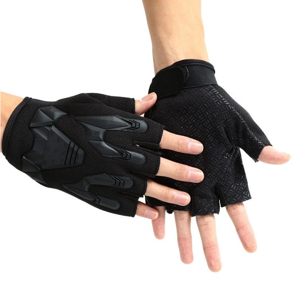 Tactical Half Finger Gloves Men's Motorcycle Anti slip Sports Fitness Protective Gloves Outdoor Military Hunting Shooting Gloves