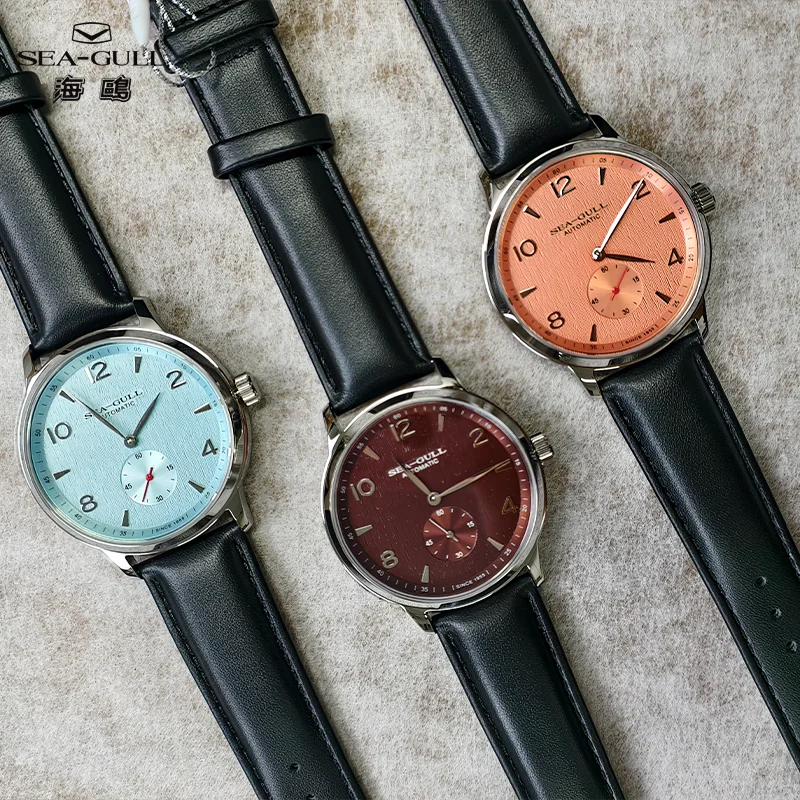 Seagull Automatic Winding Men's Watch 5Bar Waterproof Sapphire ST17 Calendar BUSINESS FASHION Mechanical Wristwatches reloj 6184