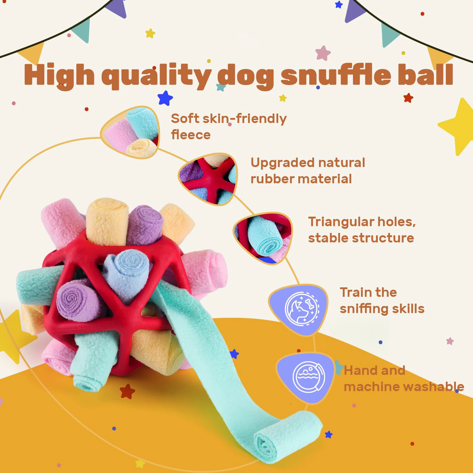 Dog Sniffing Ball Innovative Pet Shaking Training Toys for Pet Training Tooth Cleaning Puppy Chew Relieve Boredom Dog Toy