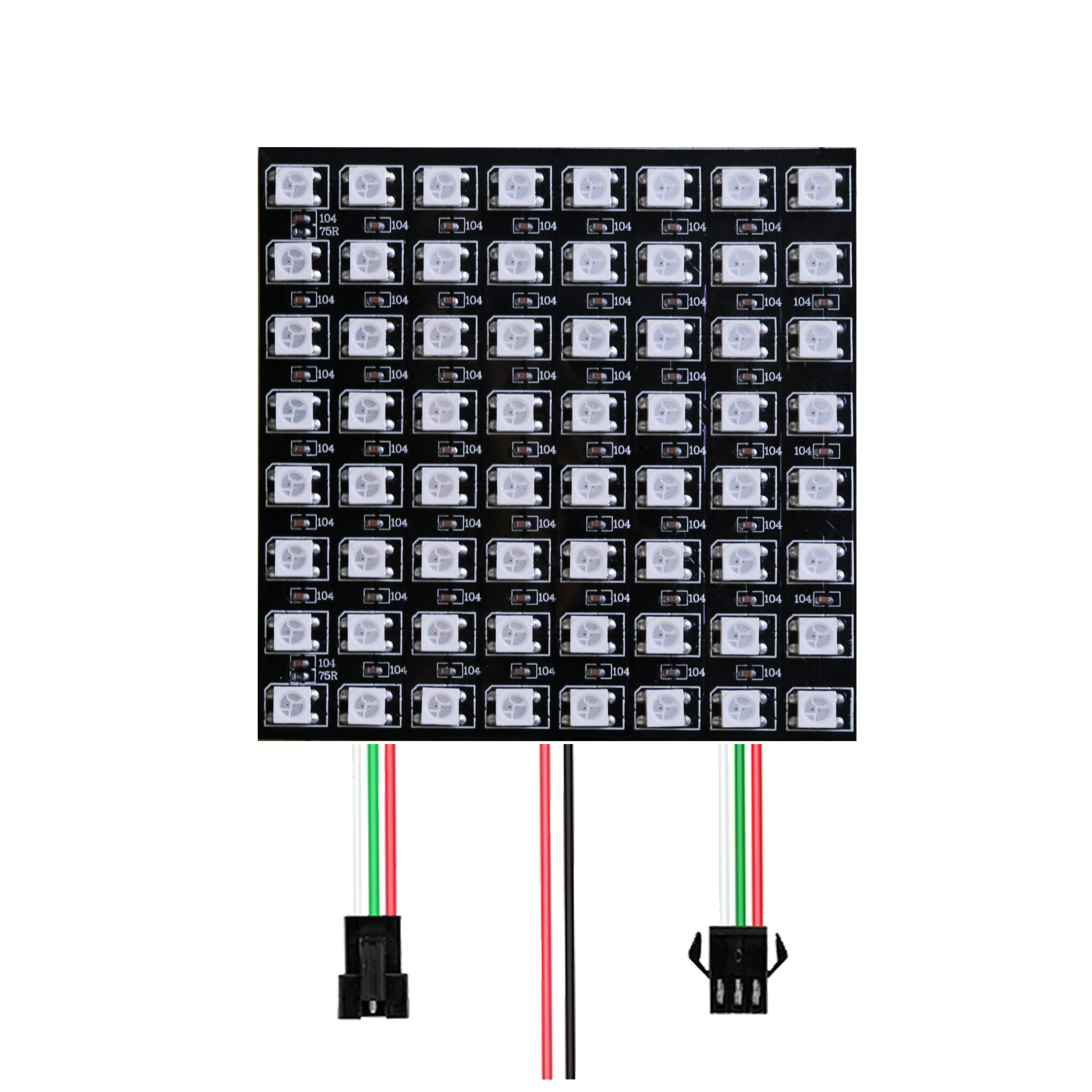 1-10 Stuks WS2812B RGB Flexibele 4X12 8X8 16x16 8x32 Pixel Led-paneel Matrix Scherm Module WS2812 Individueel Adresseerbare IC DC5V