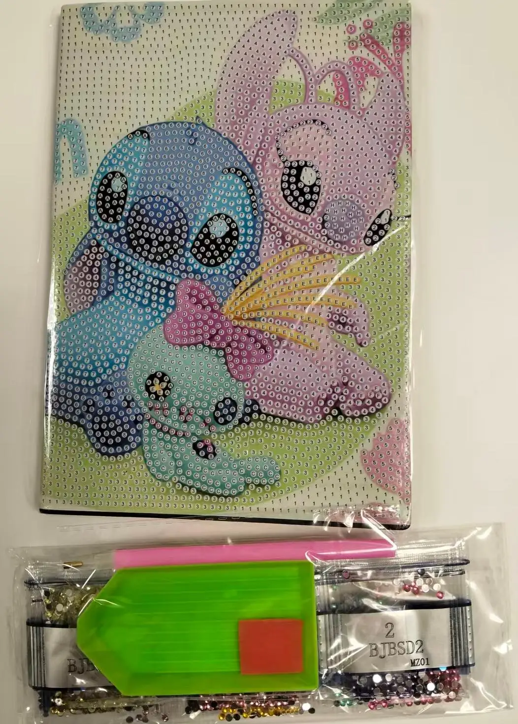 Pintura de diamante DIY Stitch A5 cuaderno artesanías punto taladro pintura Bloc de notas material de cuero creatividad regalo para niños
