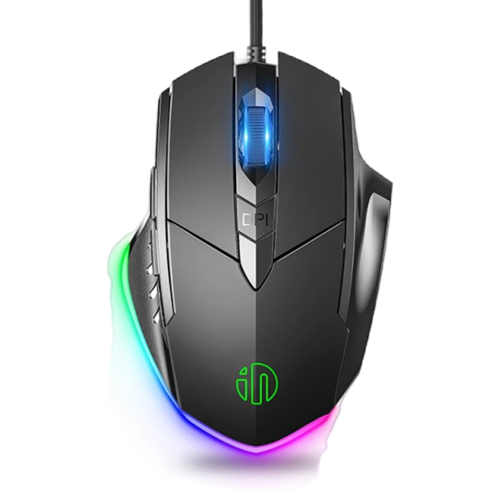 Inphic Pw1 Wired Mouse Rgb Mute Game Esports Office Usb Desktop Laptop Office Multi-scene Feel Comfortable High-looking