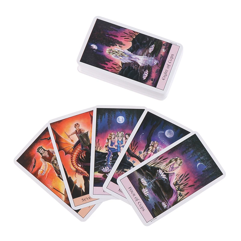Crystal Vision Tarot Cards And PDF Guidance Divination Deck Entertainment Parties Board Game Supports Wholesale 78 PCS/Box