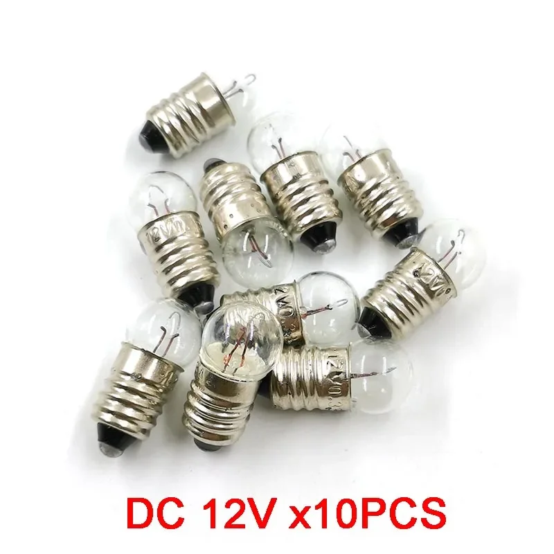 DC12V E10 Small Light Bulb for Physical Electrical Experiments Incandescent Light Lamp