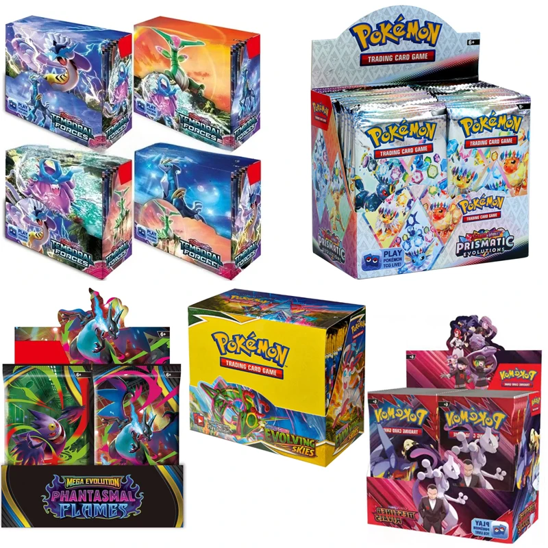 360 cartes Pokémon TCG en anglais : Scarlet & Violet Etsncelles Evolving Skies 151 Flames Booster Box Battle Transaction Card