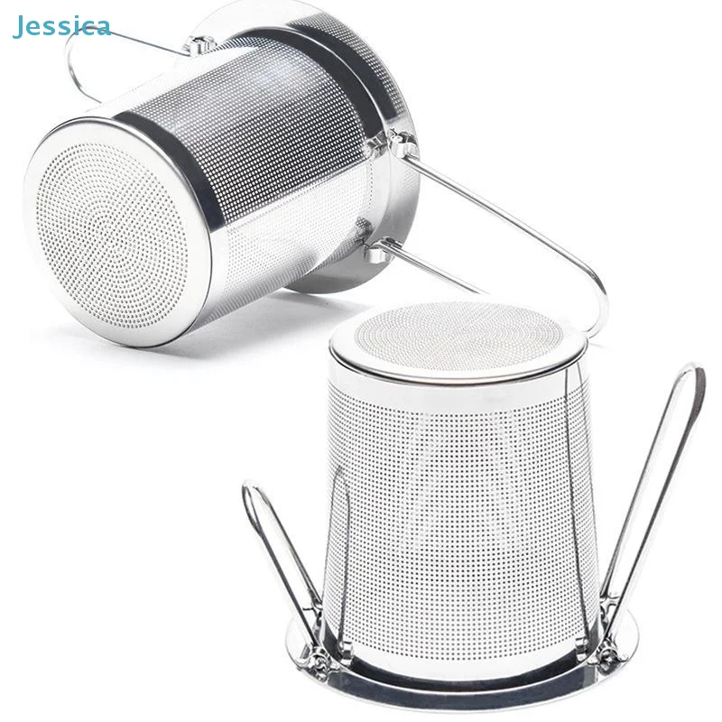 

♥ Заварщик для листового чая из нержавеющей стали — большое многоразовое ситечко для чая с ручкой, более крутая чайная машина с мелкой сеткой