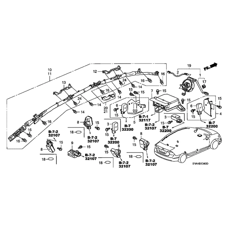 

A96E-77930-SNA-C32 Car Front Impact Sensor For Honda Civic 2006-2011 77930SNAC32 Sensor 77930-SNA-C320-M1