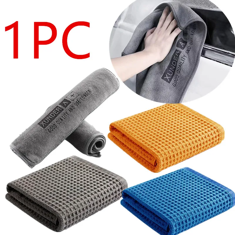 2-stijl wasstraat microvezel handdoek car cleaning drogen doek zomen car care doek high-end detaillering wasstraat handdoek voor auto