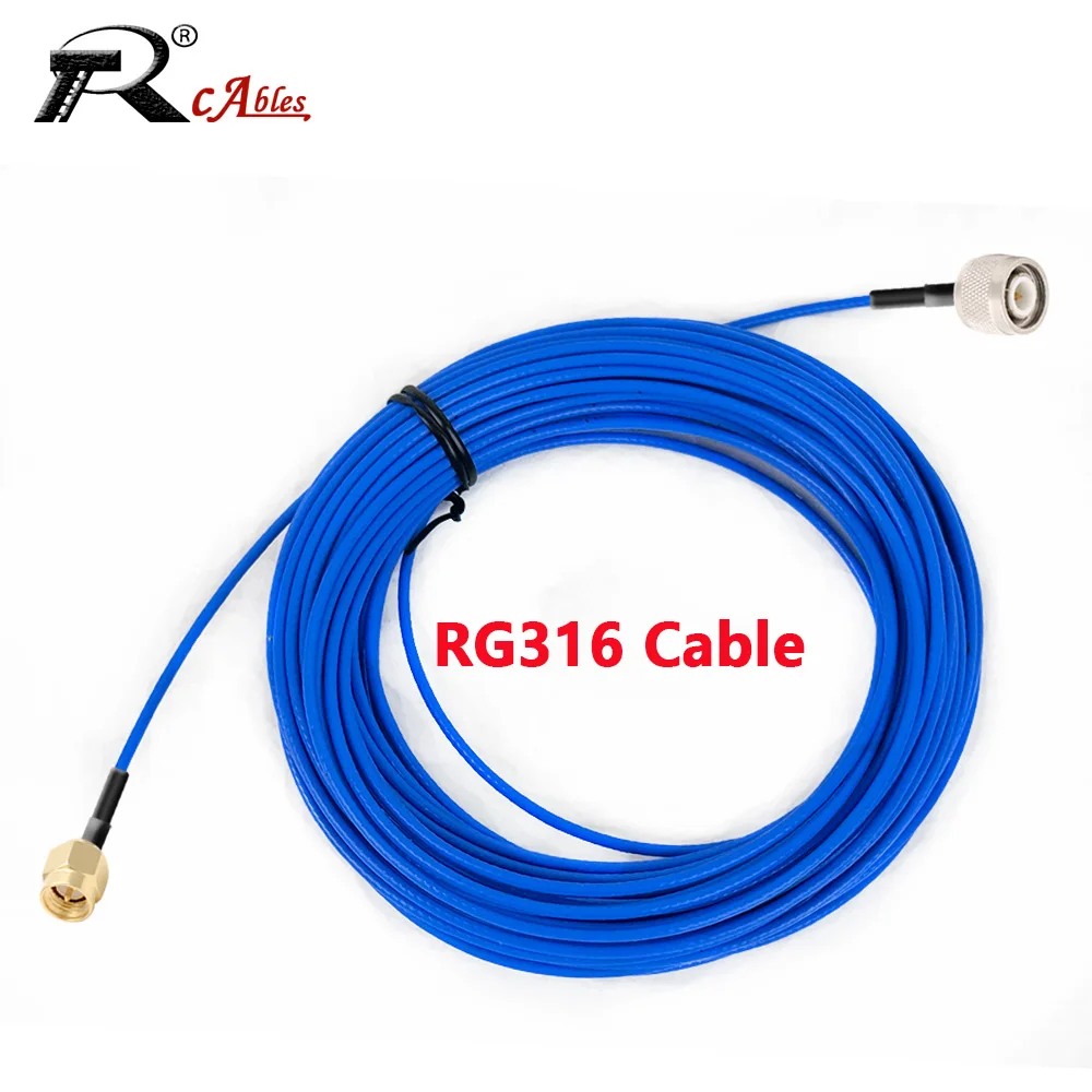 

RF Coaxial RG316 Cable Pigtail TNC Male to SMA Male Plug FPV Antenna Extension Cord for CB Radio Ham Radio FM Transmitter
