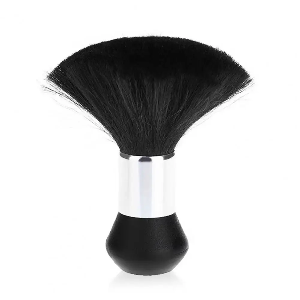 Brosse à barbe noire pour salon de coiffure, plumeau doux pour le cou et le visage, brosse à cheveux pour livres, outils de maquillage, coupe de coiffure, 1PC