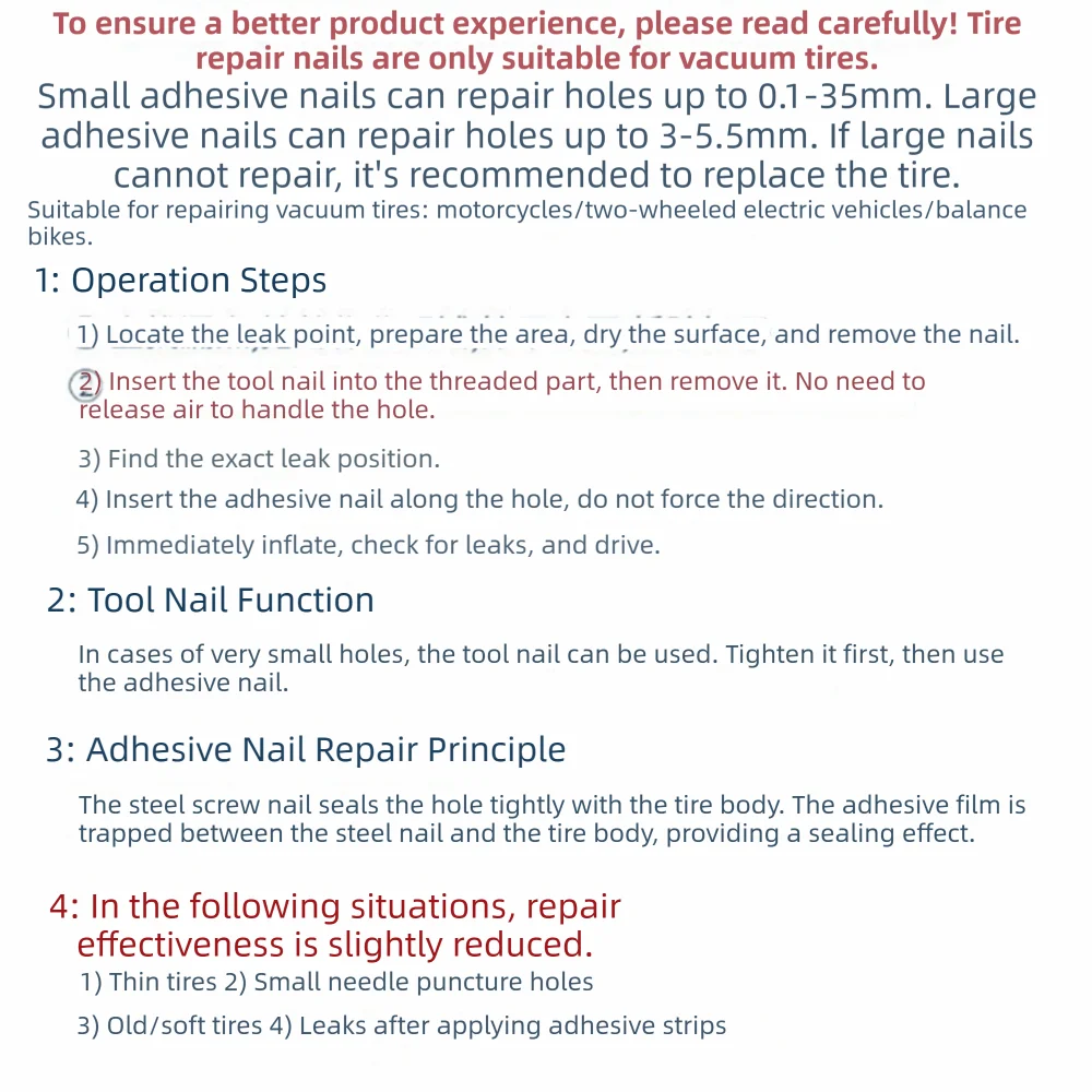 10/20 Stuks Rubber Autoband Reparatie Nail Self-Service Tool Tubeless Reparatie Zelftappende Schroef Universele Veiligheid