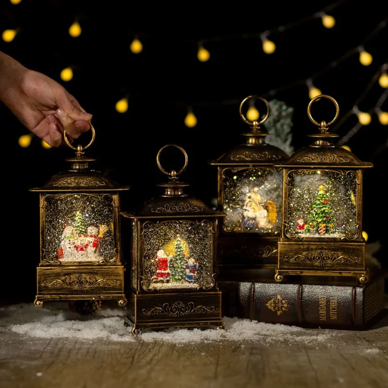 Christmas Ornaments Wind Lantern Music Box Children\'s Birthday Christmas Gift Home Accessories Living Room Decoration