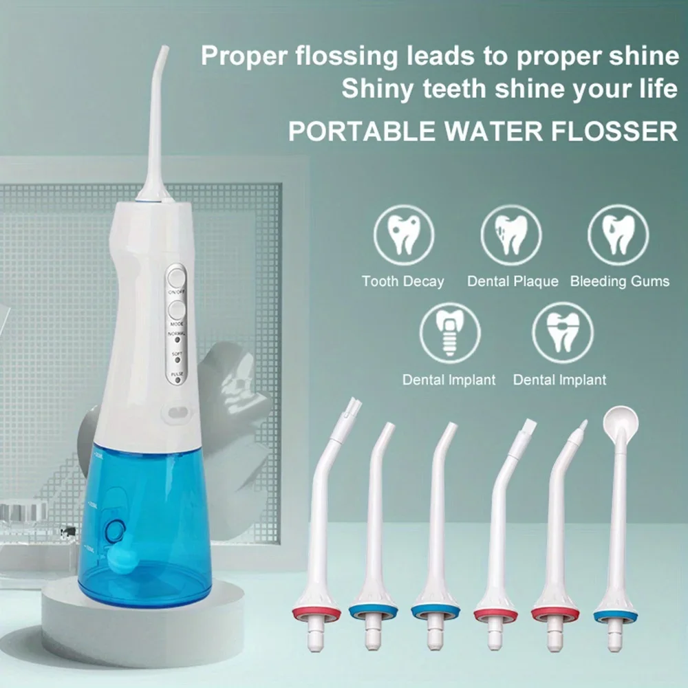 New dental flusher Electric portable dental cleaner Water floss dental cleaning machine Cross-border orthodontics