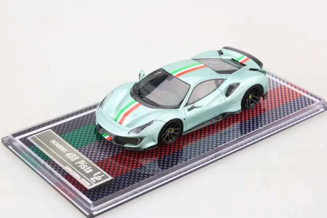 U2 1:64 Novitec 488pista Light golden Green Limited399 Model Car