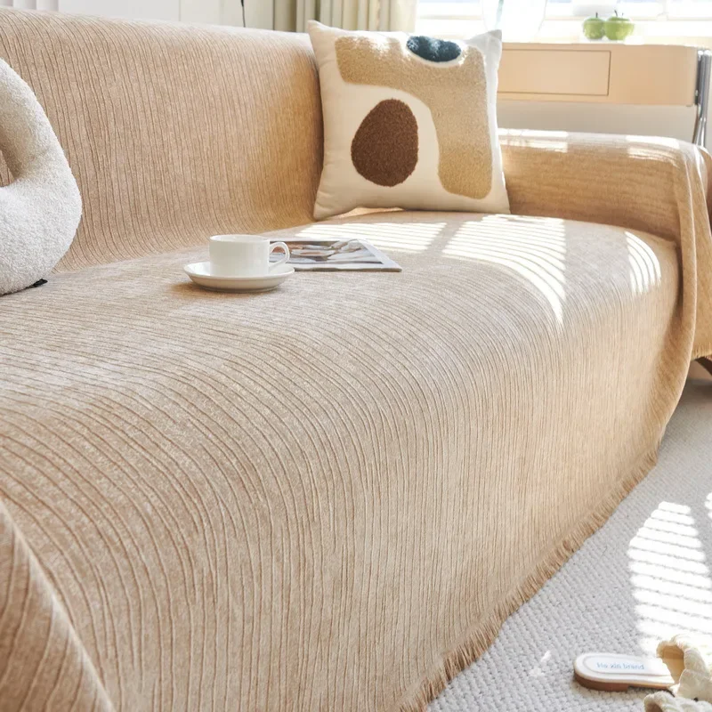 Thicken Chenille Sofa Cover Sofa Blanket Simple Cushion Ins Wind Sand Hair Towel Fashion Lunch Blanket Sofa Towel