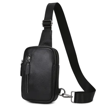 Mode Rindsleder Brust Tasche männer Casual Reise Echtes Leder Schulter Tasche Kleine Umhängetasche für Männliche Telefon Geldbörsen