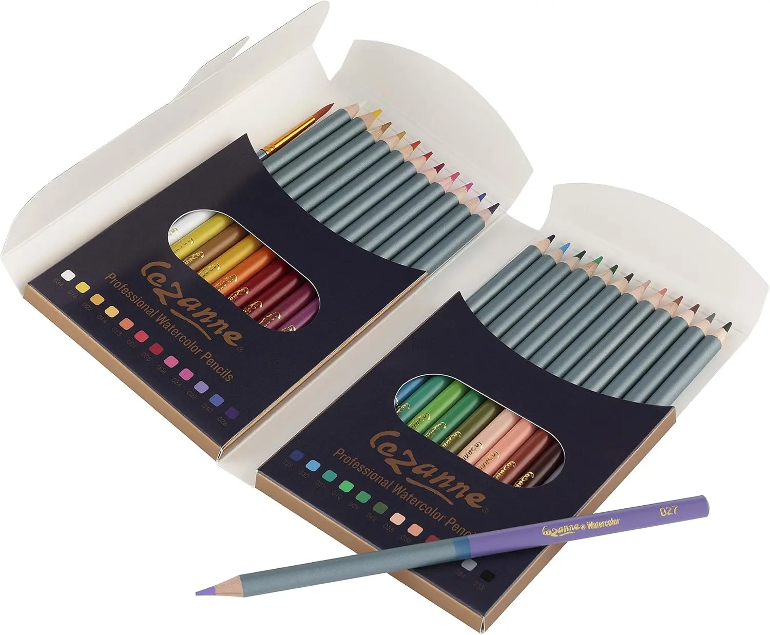 

24-Piece Watercolor Pencil Set for Professional Art: Soft Core, Wet or Dry Use, Ideal for Painting and Drawing