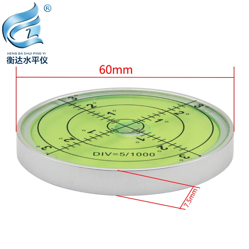 Metal ultra-thin level high precision level level bubble water flat bubble universal horizontal bubble 60 * 7.5mm