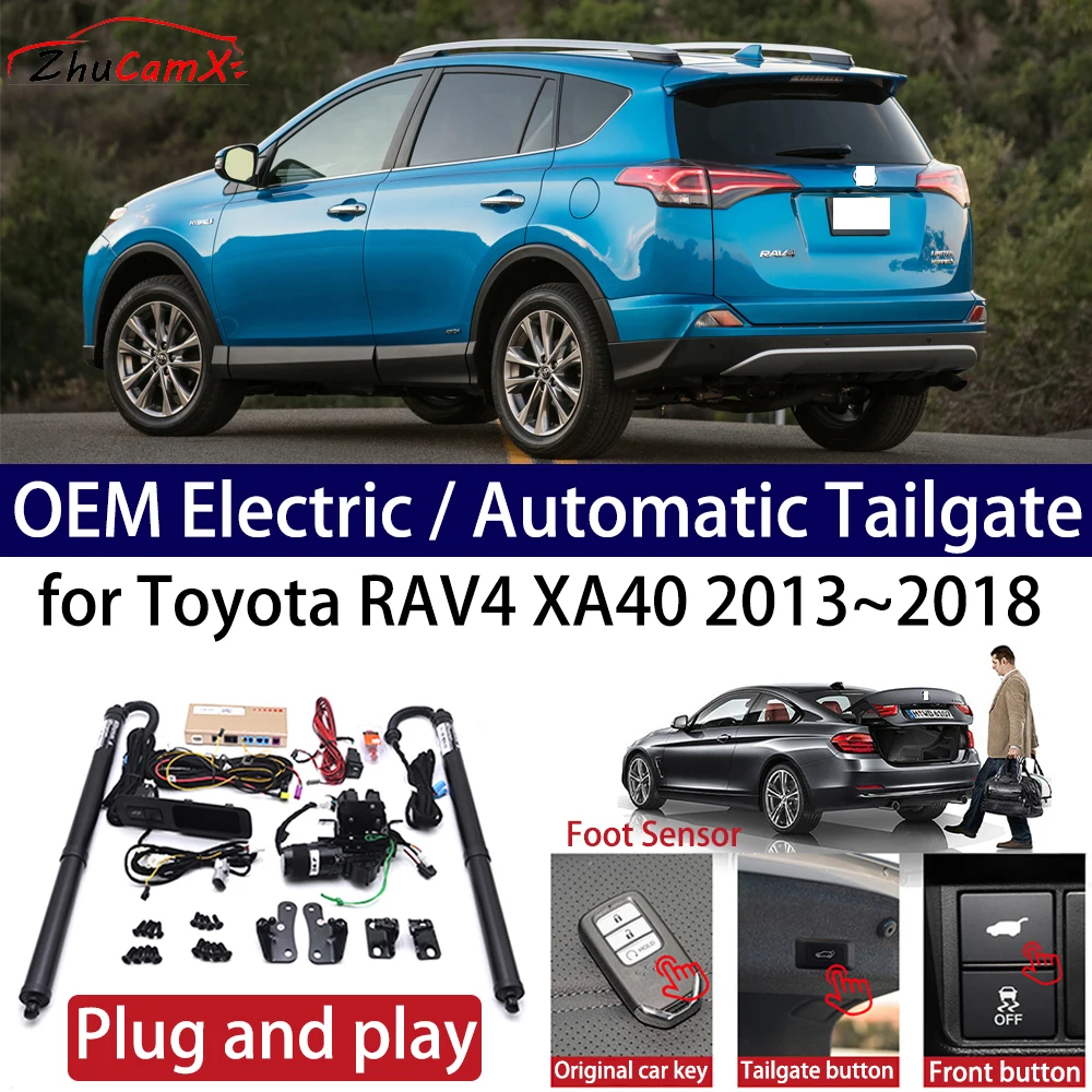 ZhuCamX for Toyota RAV4 XA40 2013~2018 Car OEM Power Electric Automatic One-Click Smart Liftgate Tail Gate Support Opener