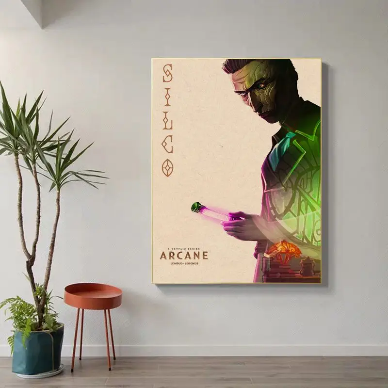 Arkane Liga der Legenden gute Qualität Drucke und Poster Vintage Zimmer Home Bar Cafe Dekor Dekor Kunst Wanda uf kleber