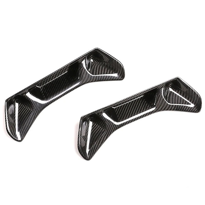 Carbon Fiber Black Car Seat Backrest Cover Trim Stickers For Toyota Supra GR A90 A91 MK5 2019-2022 Replacement Parts Accessories