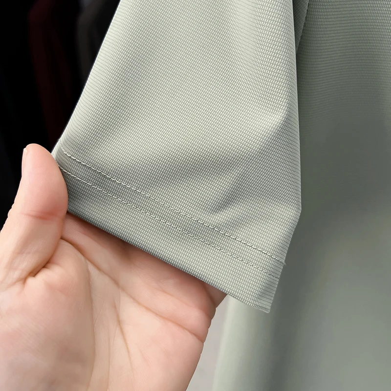 Lässiges Polo-T-Shirt für Herren, kurzärmelig, elastisch, atmungsaktiv, für Business, Büro, Alltag, Sommer, leichte Bluse – Detail 22