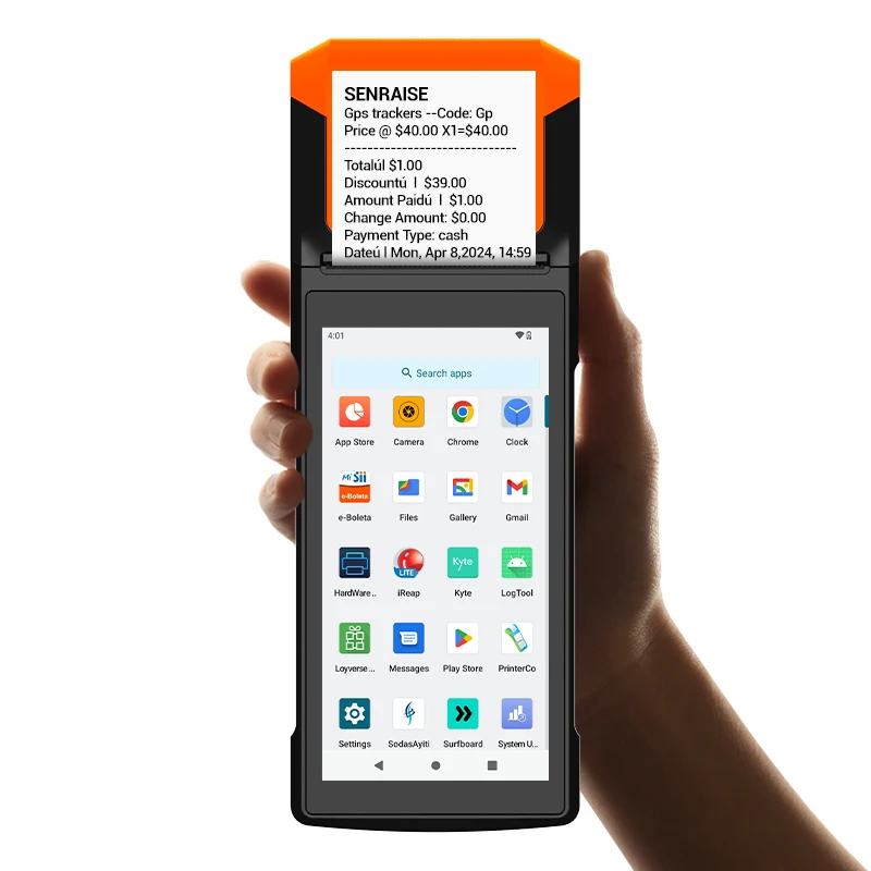 5,5 polegadas HD 1440x720 IPS tela multitoque capacitiva Android Pos dispositivo máquina