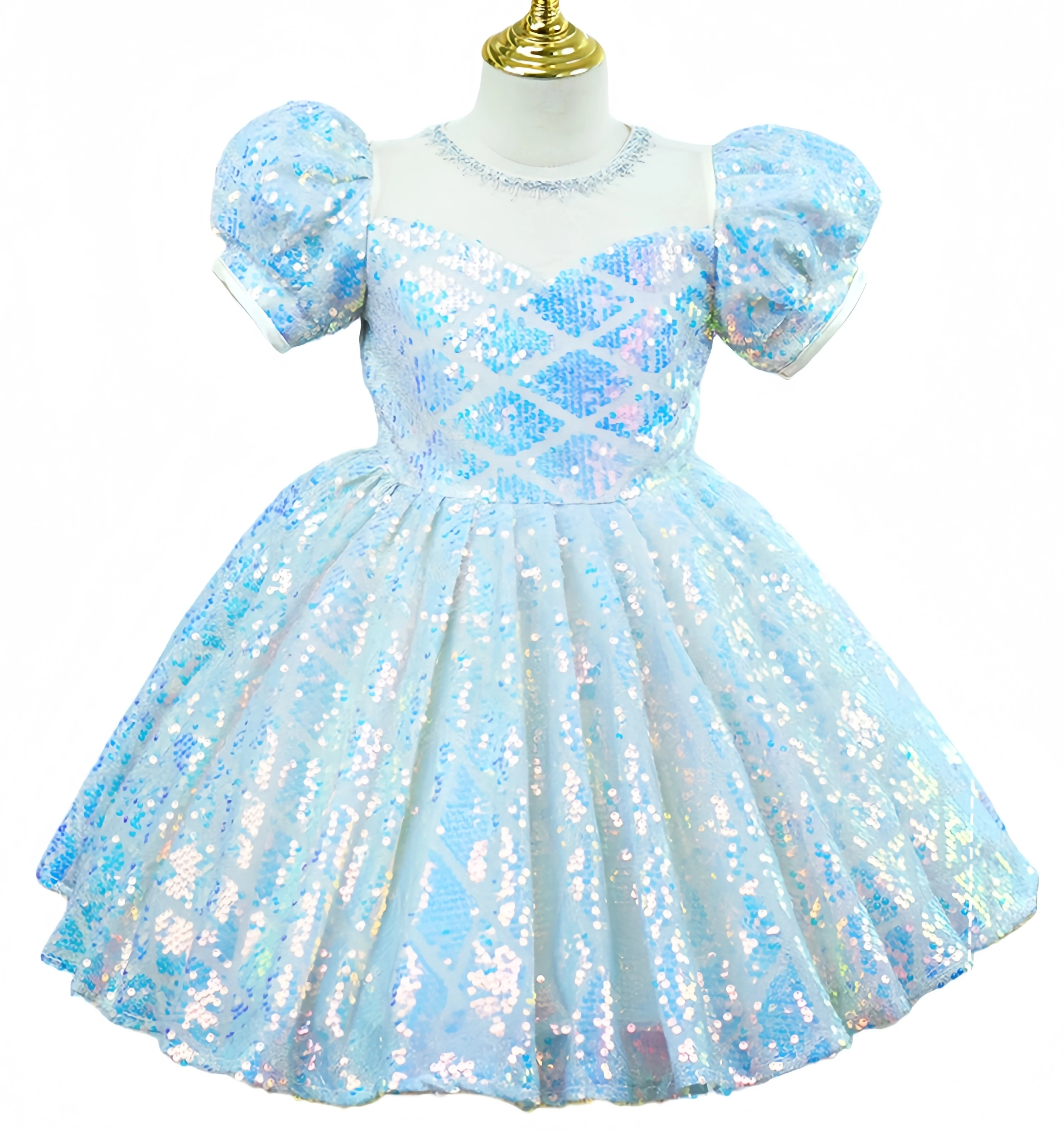 子供キッズモダンダンスチュチュドレスパフォーマンス服ダンスドレス女の子ジャズダンス衣装プリンセススパンコールドレス