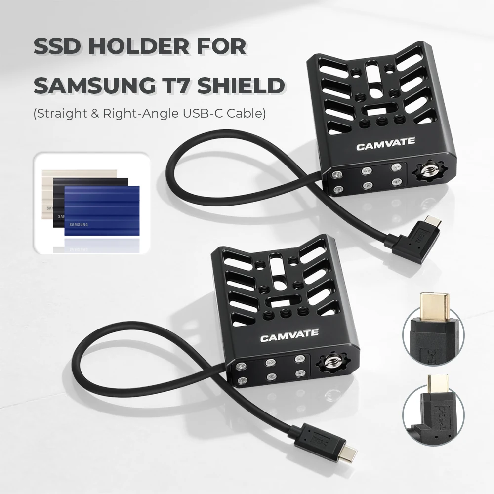 camvate-ssd-ホルダー-ssd-ブラケット、samsung-t7-shield-用統合-usb-c-付き