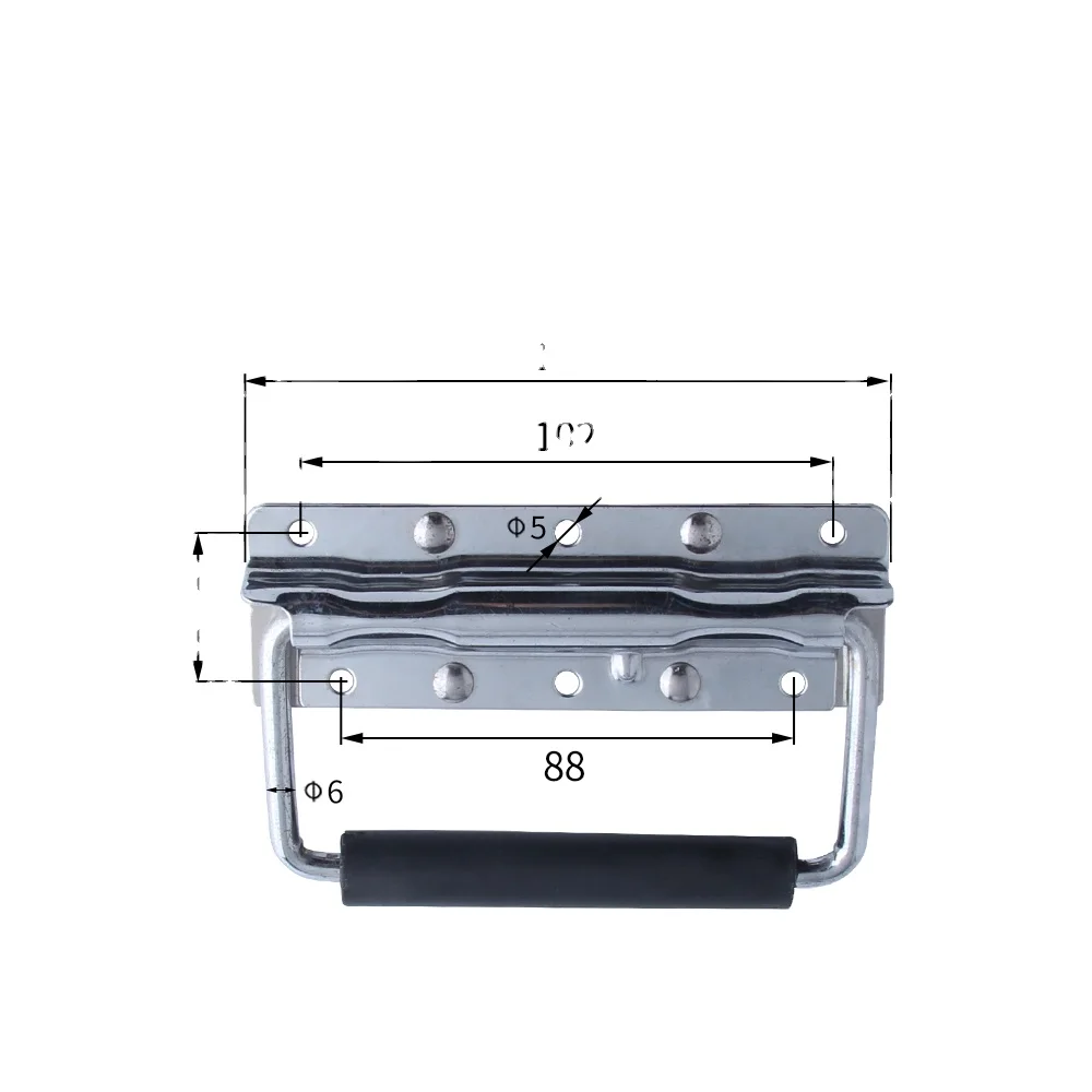 

LS631 with Zinc Lifting Plated Mechanical Equipment Toolbox Handles Metal Folding Chest Handle for Wooden Box