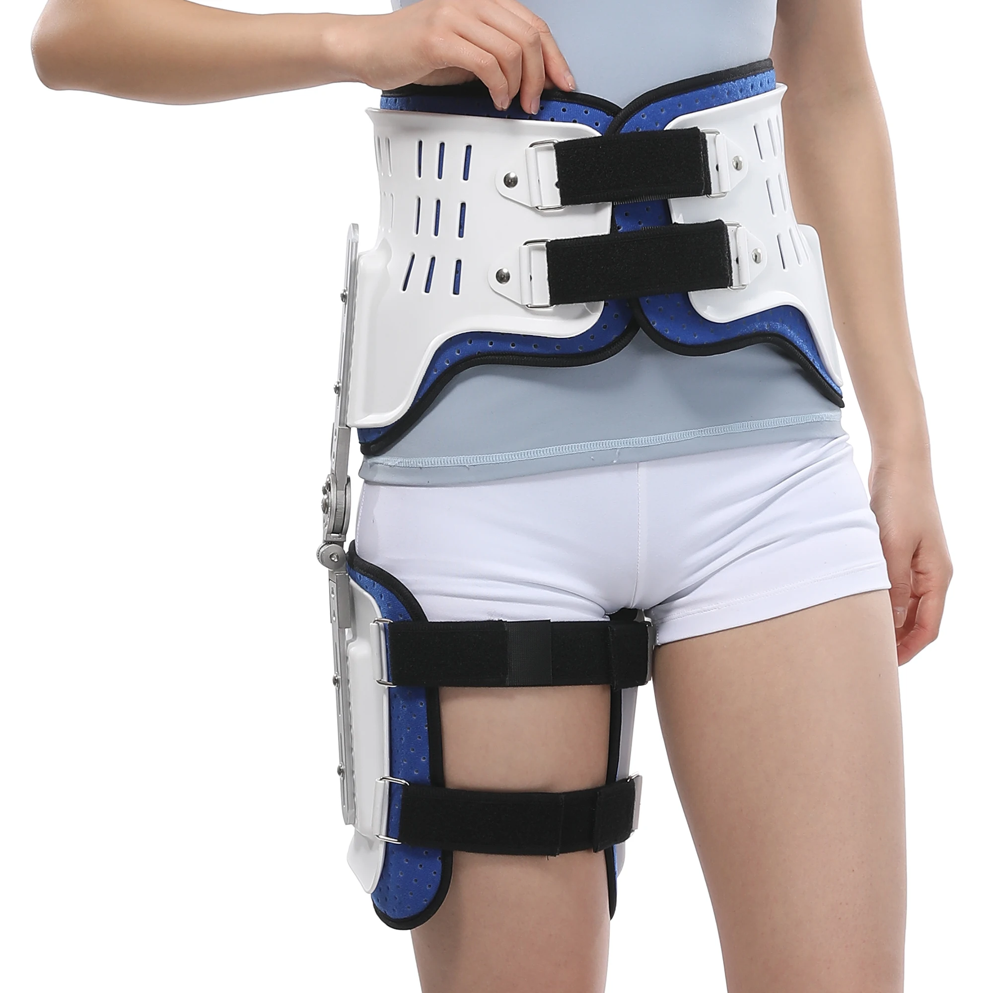 Adjustable Hip Joint Femoral Fixation Brace Postoperative Protective Device for Hip Bone Injury