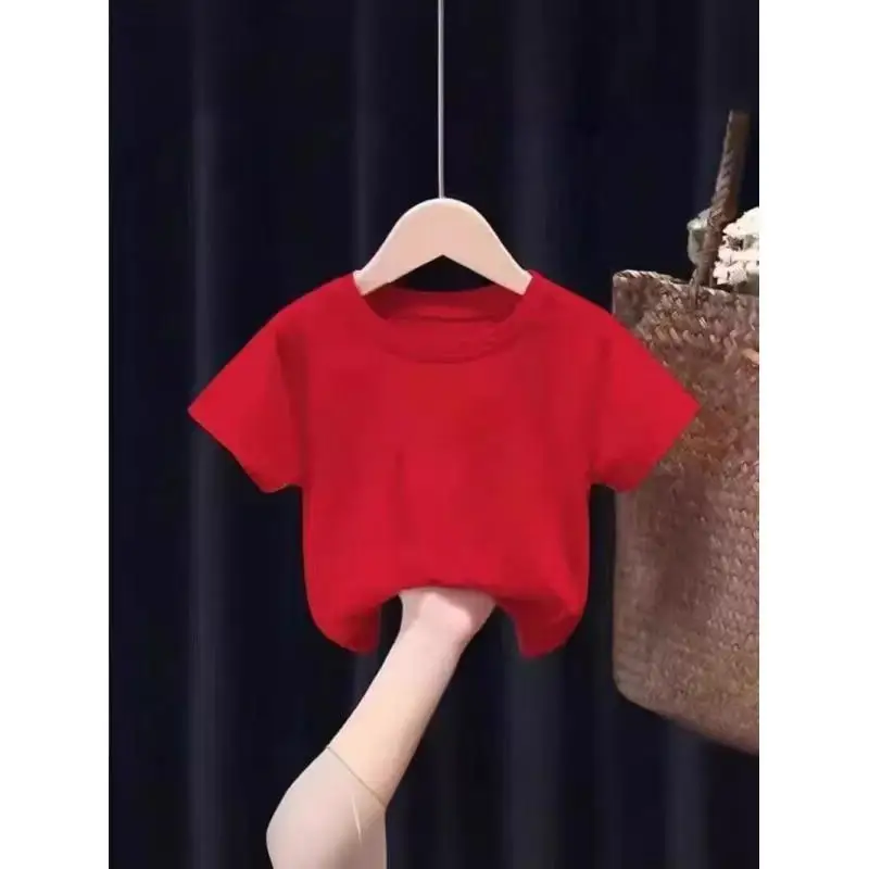 Children's Clothing Boys' And Girls' Tops T Shirt Short Sleeve Breathable  Fabric Summer New 2026 Versatile Fashionable