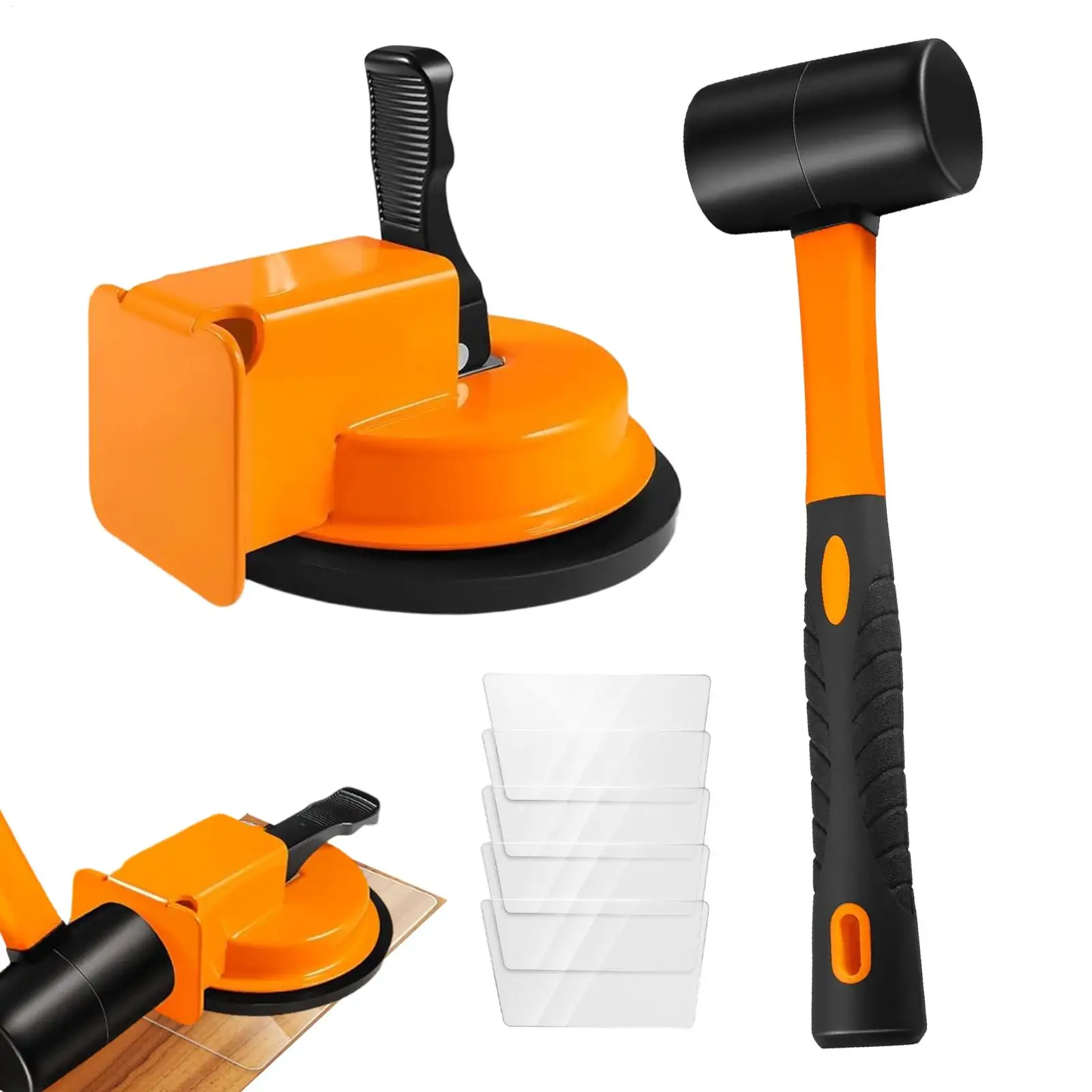 

Floor Gap Fixer Tool Rubber Hammer Glass Lifting Suction Cup Floor Gap Repair Tool For Wood Tile Vinyl Flooring Tools