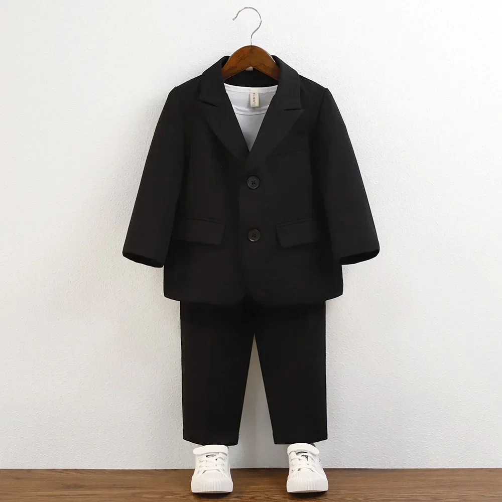 

Green Gentleman Birthday Piano Performance Costumes for Children 2 To 12 Years Kids School Uniform Blazer Set Boys Casual Suit