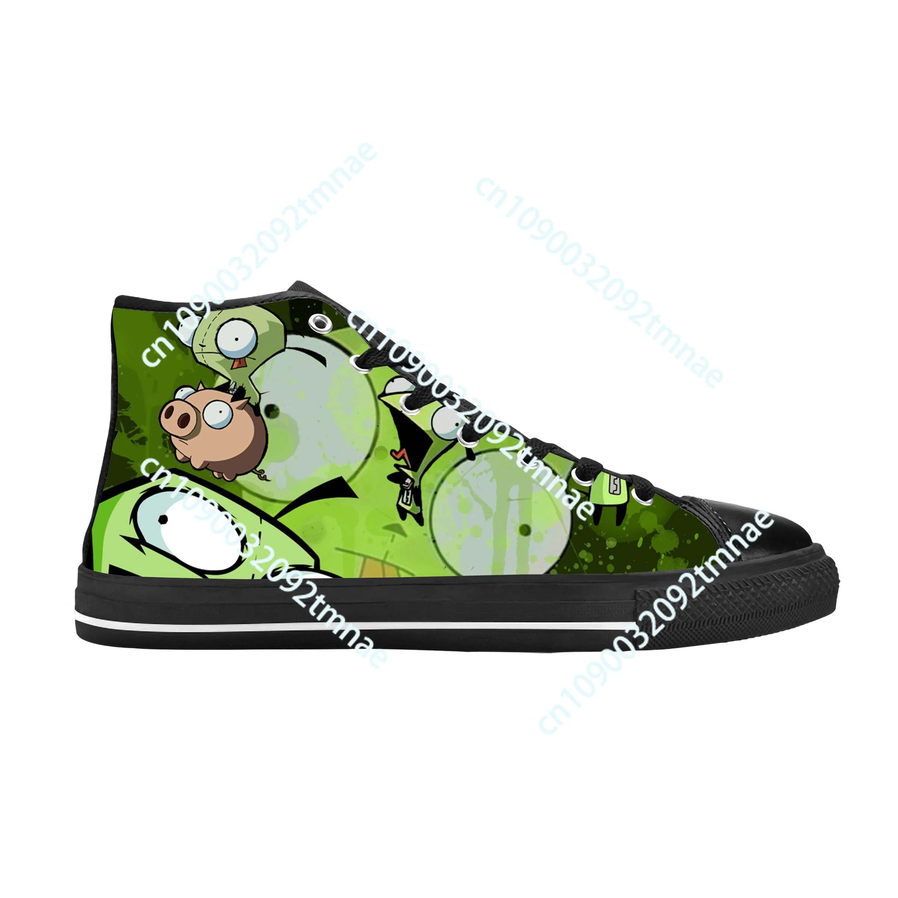 

Zim Gir Anime Cartoon Manga Comic Invader Alien Casual Cloth Shoes High Top Comfortable Breathable Custom Men Women Sneakers