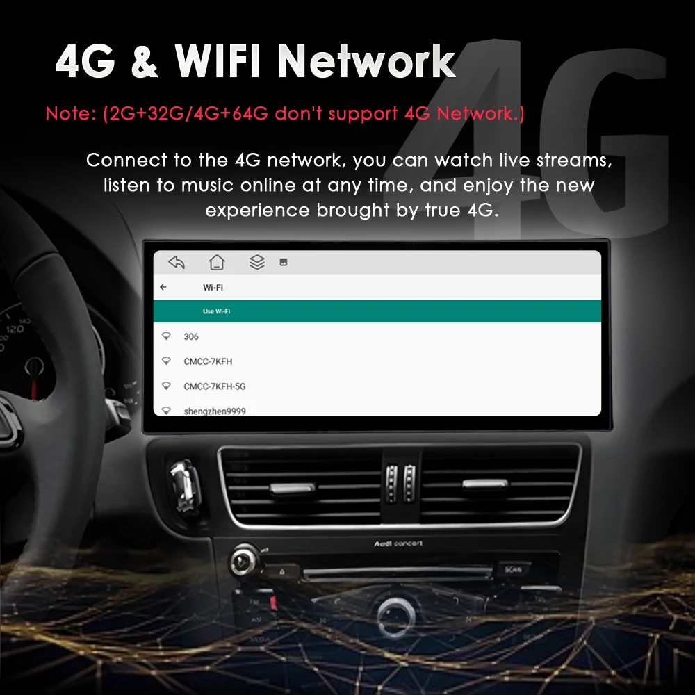 12,3 "Android 14 Für Audi A4L A5L 2017 - 2019 Radio Multimedia 4G Drahtlose Bluetooth Carplay Navigation Bildschirm rechtslenker