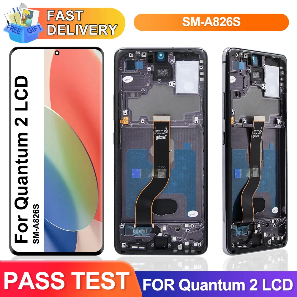 6.7''inch for Samsung Galaxy Quantum 2 display with frame Assembly for Samsung Galaxy Quantum 2 A826S lcd