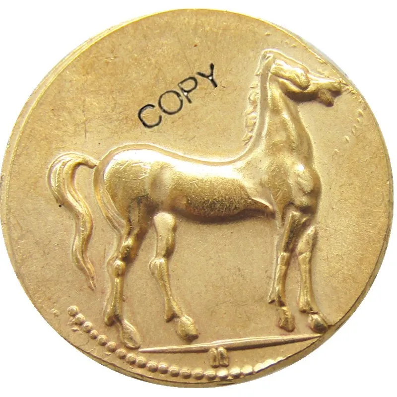 G(31)CARTHAGE Zeugitania Electrum Stater 310BC Tanit Horse Ancient Greek Gold Plated copy Coin