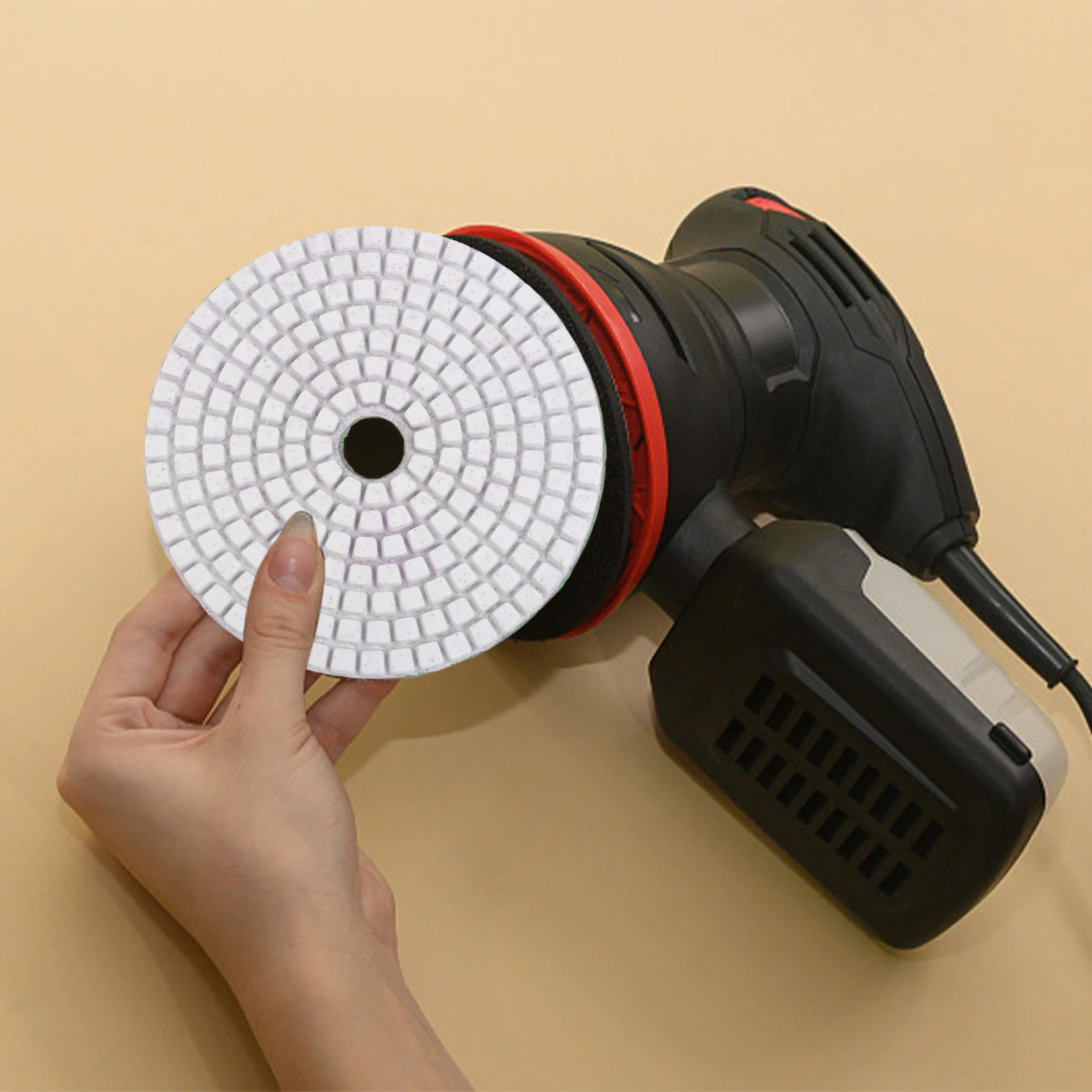 1 قطعة منصات التلميع 4 بوصة الرطب/الجاف منصات مرنة الجرانيت الخرسانة الرخام الزجاج حجر الرملي طحن أقراص أداة اليد