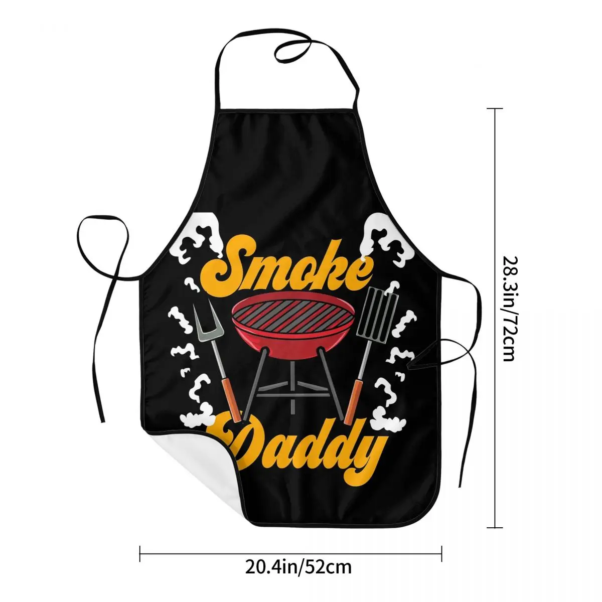 BBQ Smoke Daddy, Grilling, Grill Master, Barbecue Aprons Chef Cooking Cuisine Tablier Waterproof Bib Kitchen Cleaning Pinafore