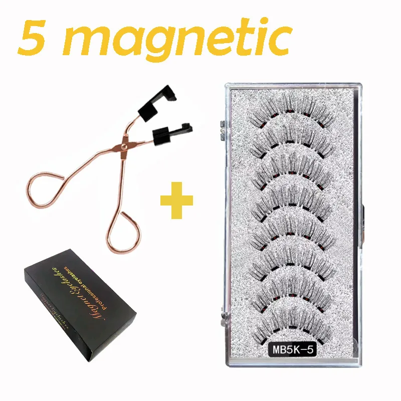 8pcs/1 pair 5Magnetic 3D False Eyelashes MBK Magnetic Eyelashes Fox-style natural eyelashes Magnetic Eyelashes