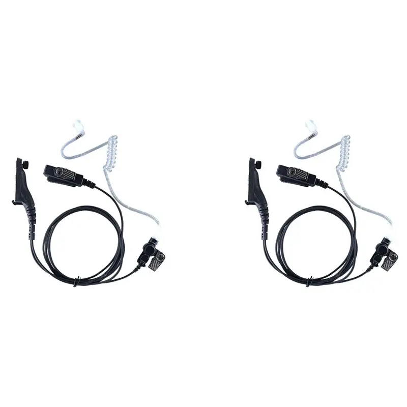 

FFYY-2X Earpiece Acoustic Tube Radio Ear Piece Two Way Headset With Mic For Motorola APX6000 APX4000 APX7000