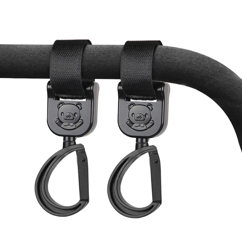 

4pcs 360 Degree Rotation Hook For Stroller Hanging Bag Trolley Hanger Clip Lightweight Buggy Hook Stroller Accessories Travel