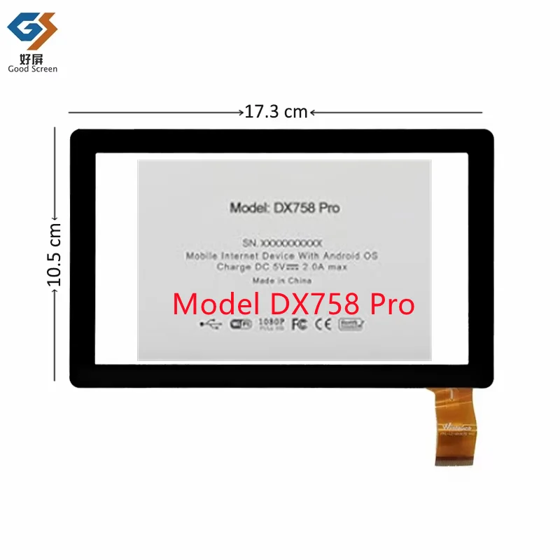 

7-дюймовый черный для планшетного ПК iRola DX758 PRO, емкостный сенсорный экран, дигитайзер, сенсор, внешняя стеклянная панель, модель DX758 PRO