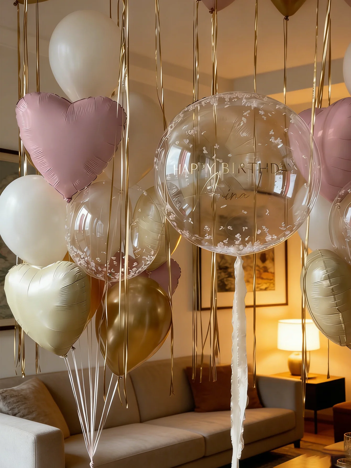 Rosa Herz-Ballon-Set Transparente Bobo-Ballons für Hochzeitssaison Muttertag Heiratsantrag Geburtstag Dekoration – Detail 4