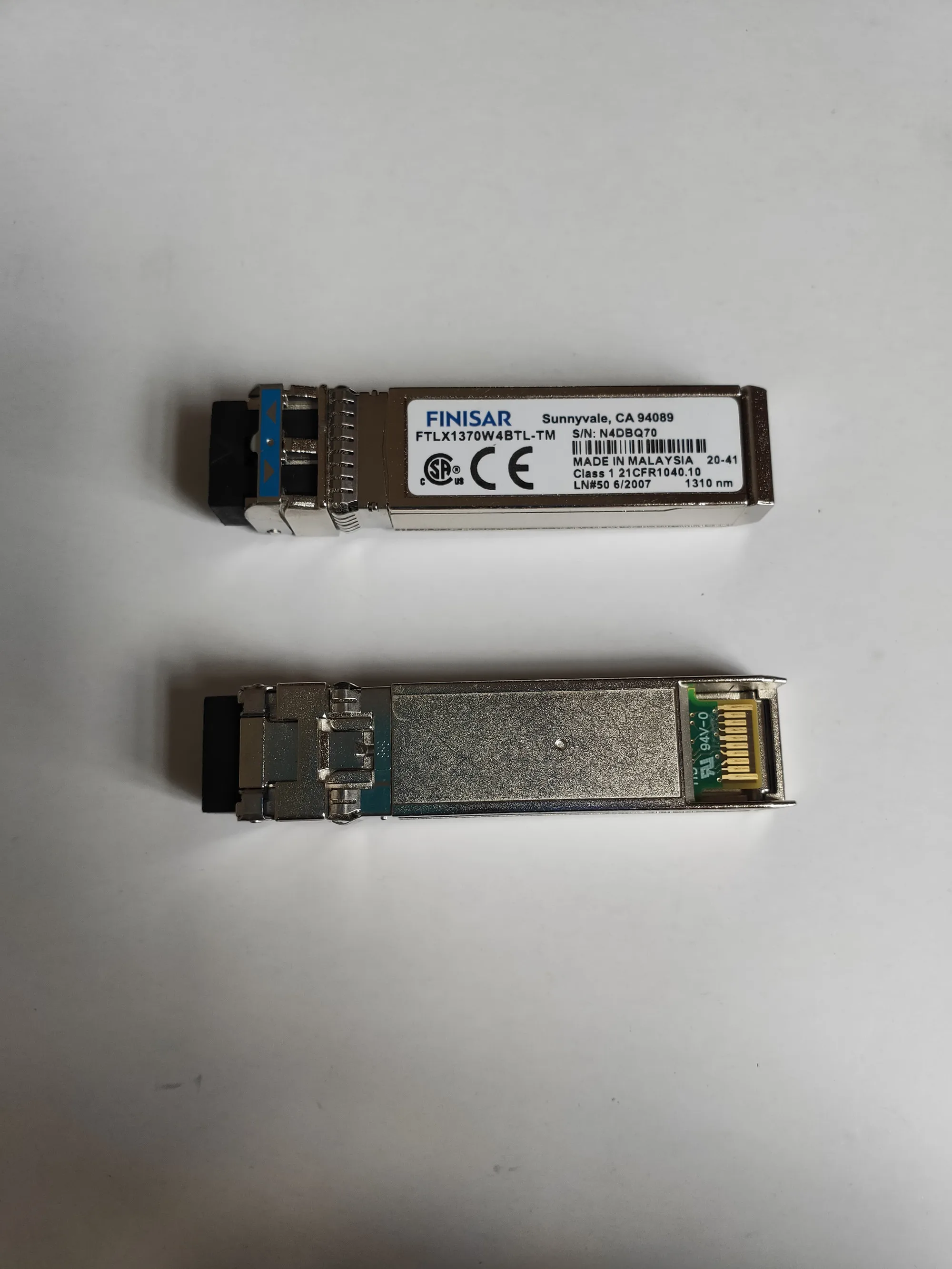 

Finisar SFP 10G 1.4KM Fiber Switch FTLX1370W4BTL-TM 1310NM 1.4KM 10GB Optical Network Module