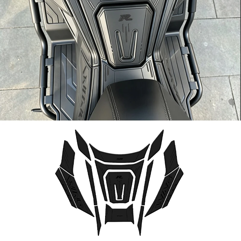 3mm Thick Rubber Motorcycle Tank Pad, Compatible with DS800X, Anti-Slip Fuel Tank Protector Sticker