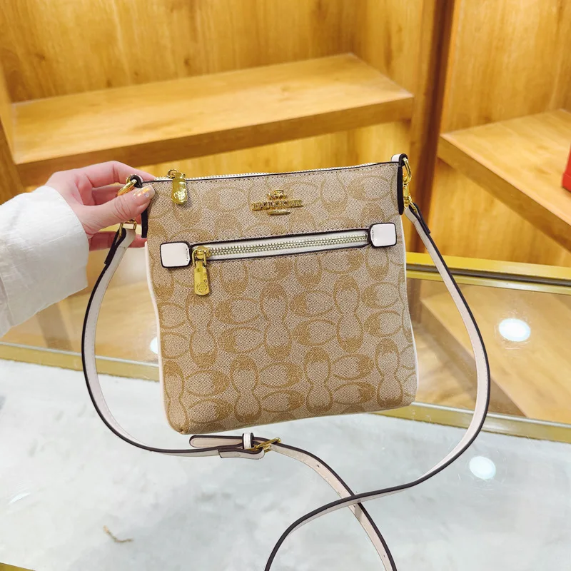 High-end women's bag: European and American fashionable vintage printed casual bag, versatile single-shoulder crossbody bag