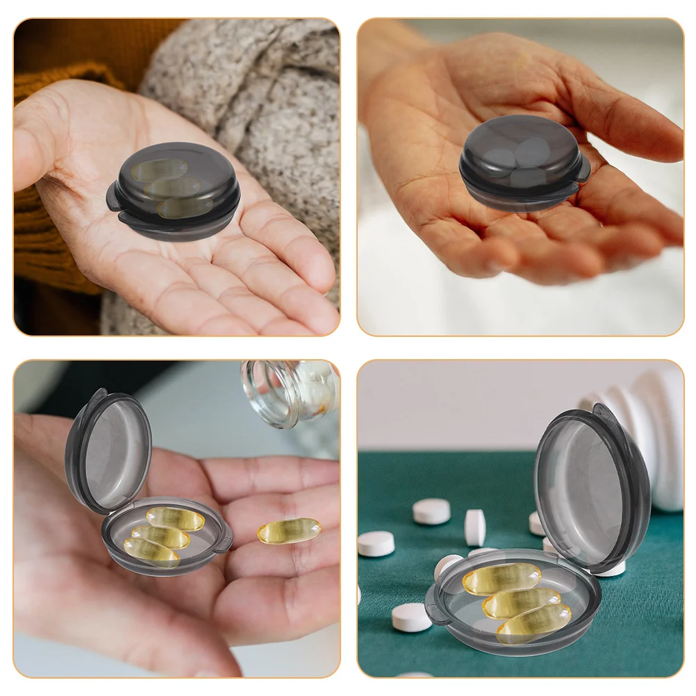 

3Pcs Travel Pill Organizer Medicine Storage Container Small Sealed Plastic Case Portable Pill Holder Daily Use Dispenser
