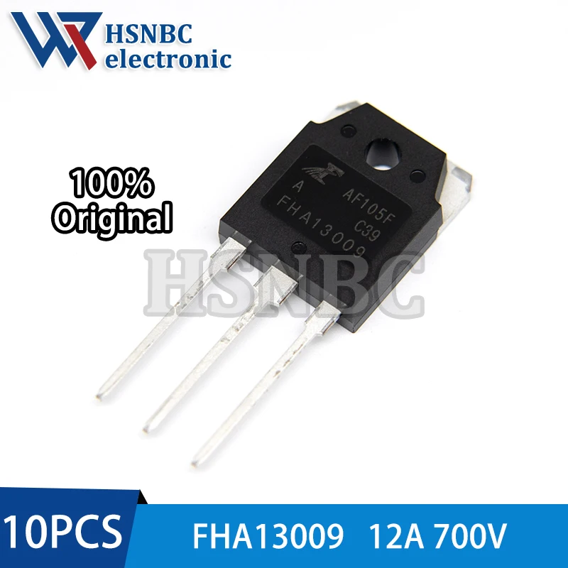 

10PCS FHA13009 FHA13009A 13009 TO-3P 700V 12A Switch Power Triode Transistor 100% New Original